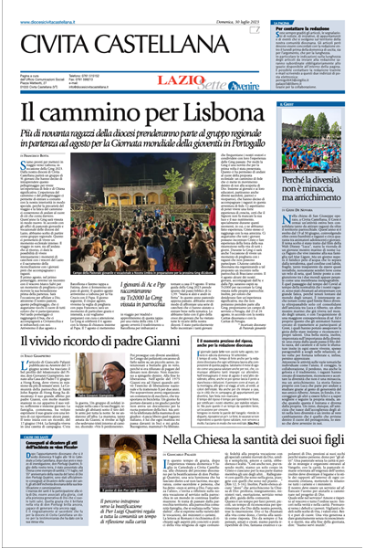 Avvenire - pagina diocesana del 30/07/2023